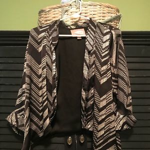 Black and white blazer